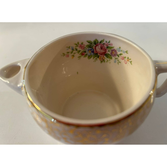 VGVC Taylor Smith Taylor 22K Gold Filigree Floral Bouquet Creamer - Picture 3 of 7